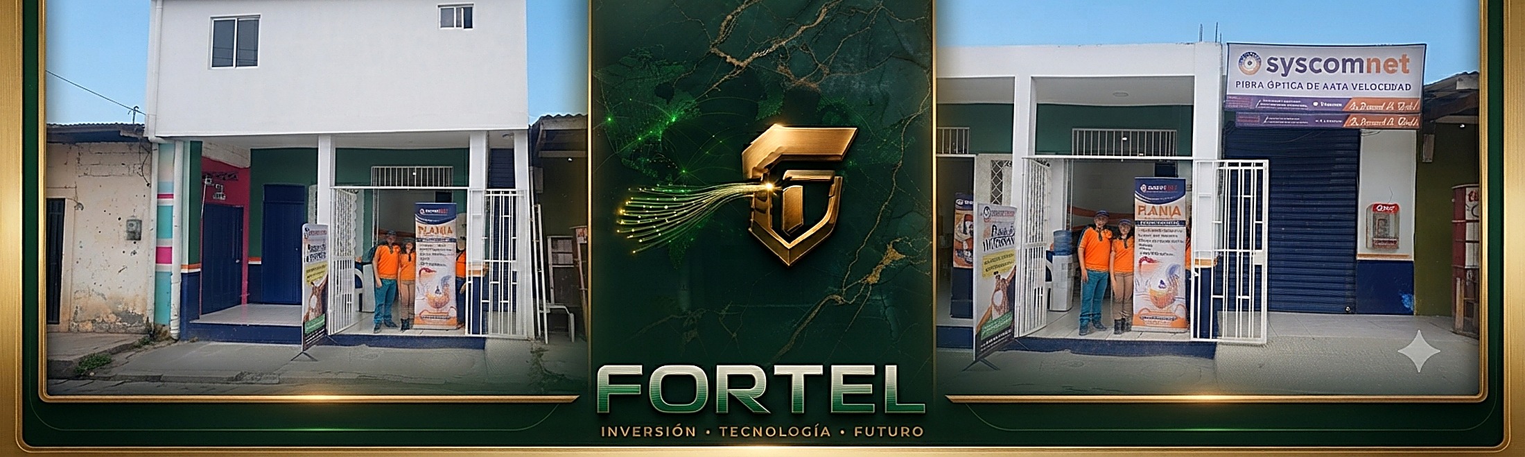 Local físico de Syscomnet en La Troncal — fusión tecnológica
